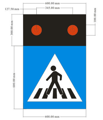 segno blu di passaggio pedonale 18V