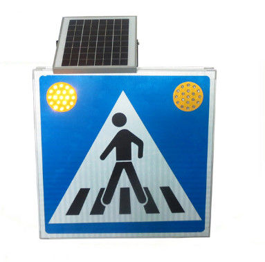 Semaforo pedonale alimentato solare blu di 5W 18V per traffico