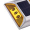 Quadrato giallo 1.2V 600 MAH Cat Eye Solar Light, indicatore alzato solare della pavimentazione