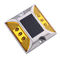 Quadrato giallo 1.2V 600 MAH Cat Eye Solar Light, indicatore alzato solare della pavimentazione