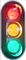 8&quot; tre impermeabili verdi gialli rossi di semaforo del segnale con 3 palle piene